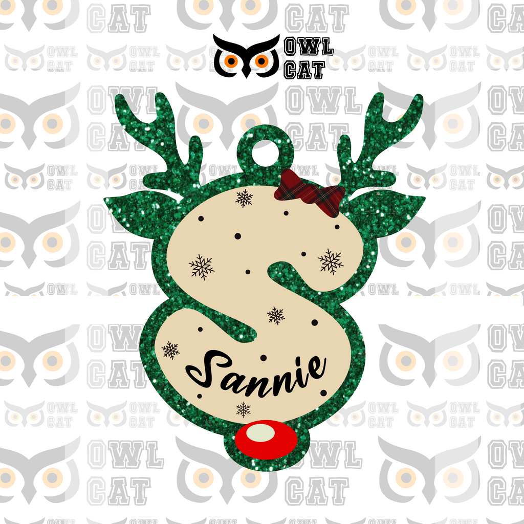 Glitter Wood Ornament (Free shipping)