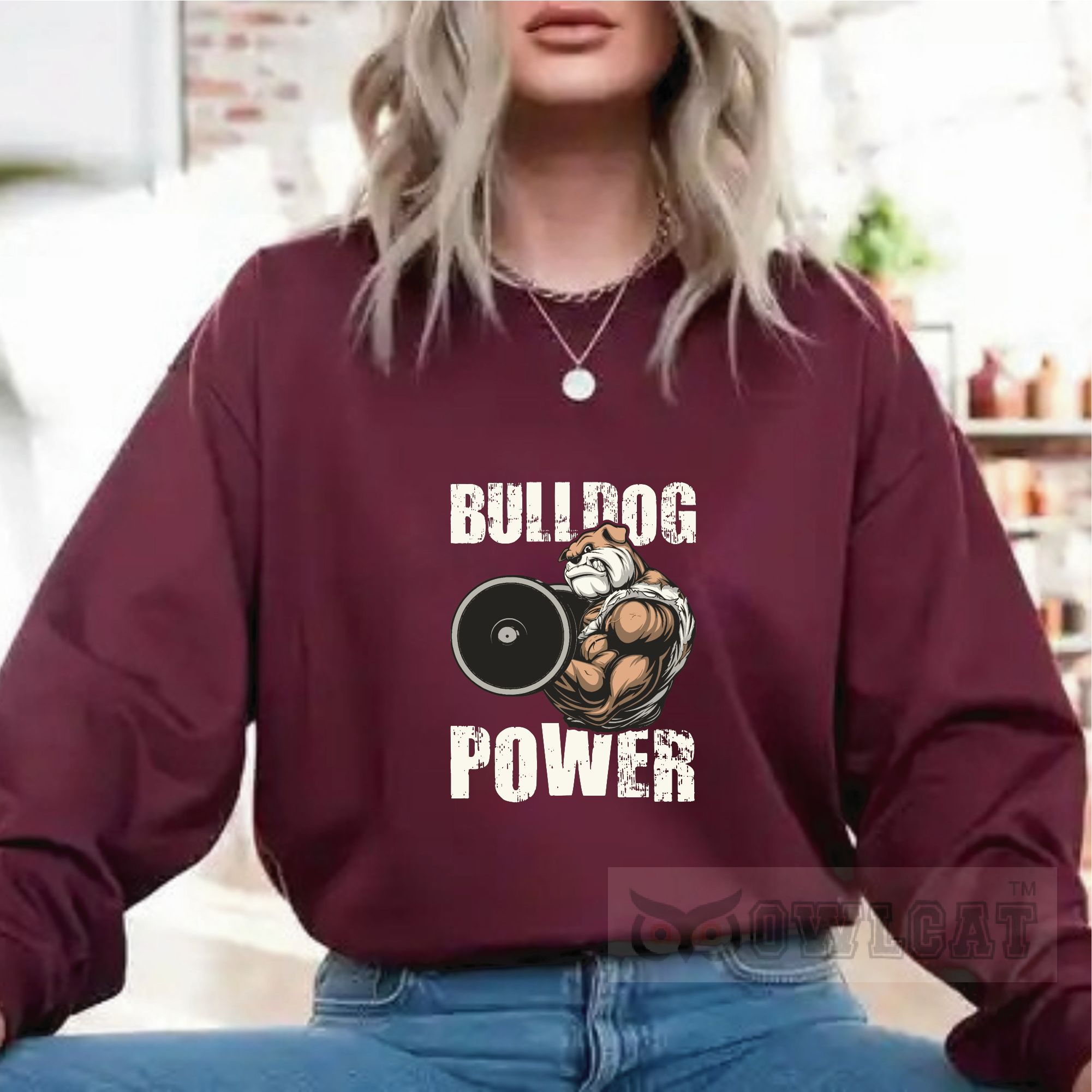 Unisex Crew-neck Sweatshirt Gym vintage (Made in US)