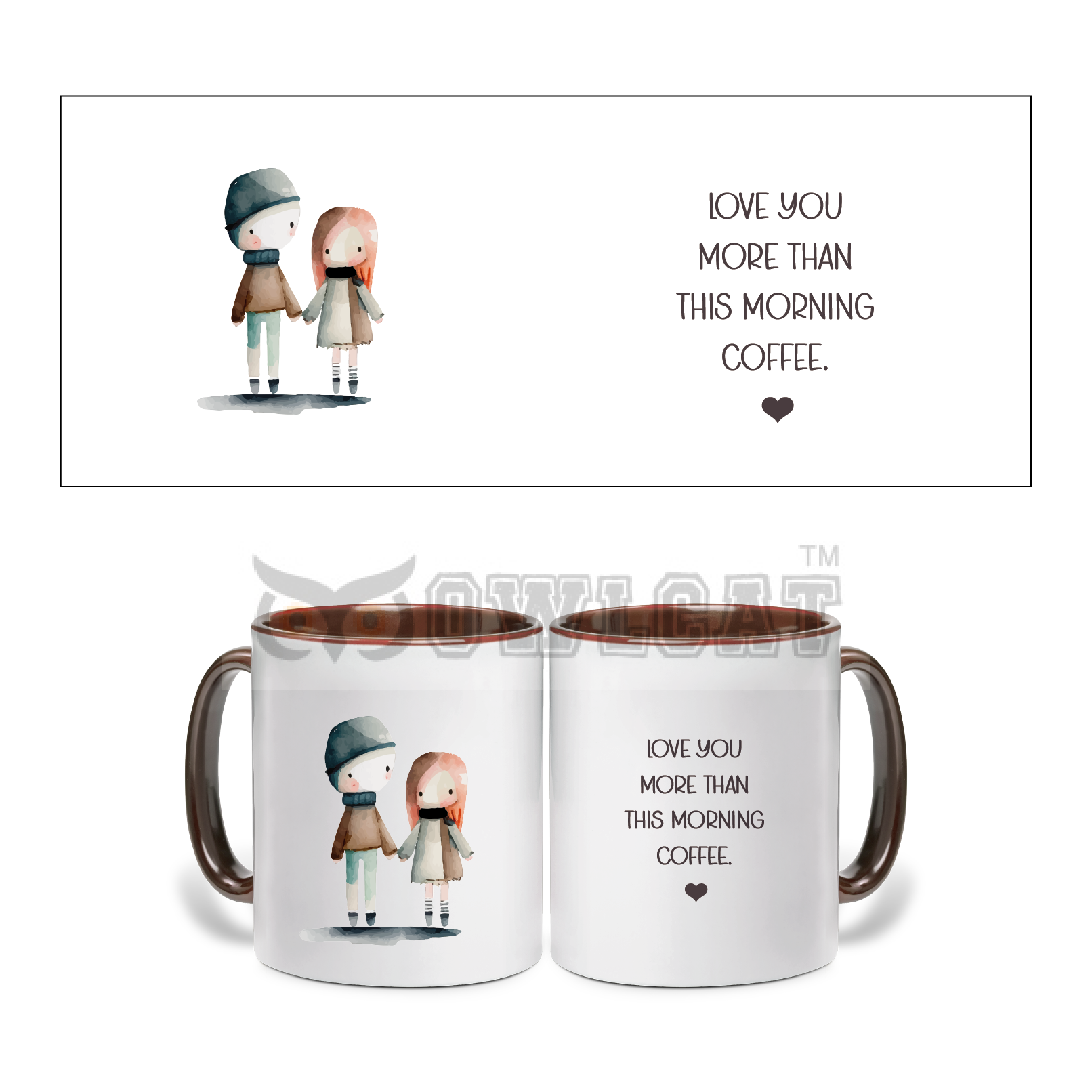 Couple Cute - Ceramic Mug Custom - Free shipping
