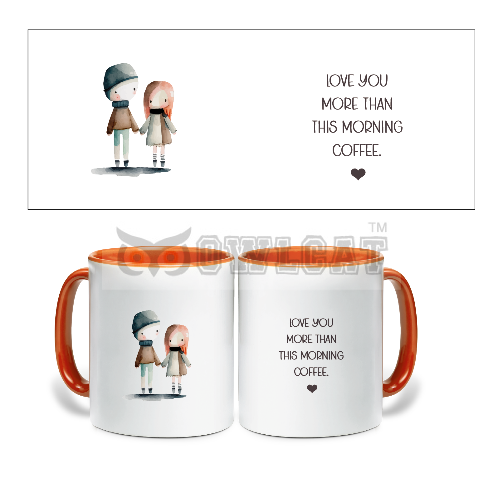 Couple Cute - Ceramic Mug Custom - Free shipping