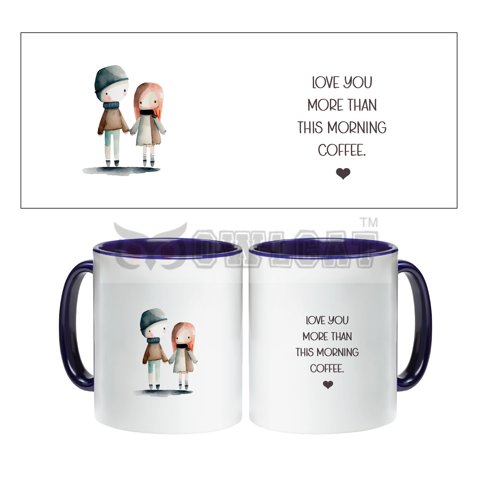 Couple Cute - Ceramic Mug Custom - Free shipping