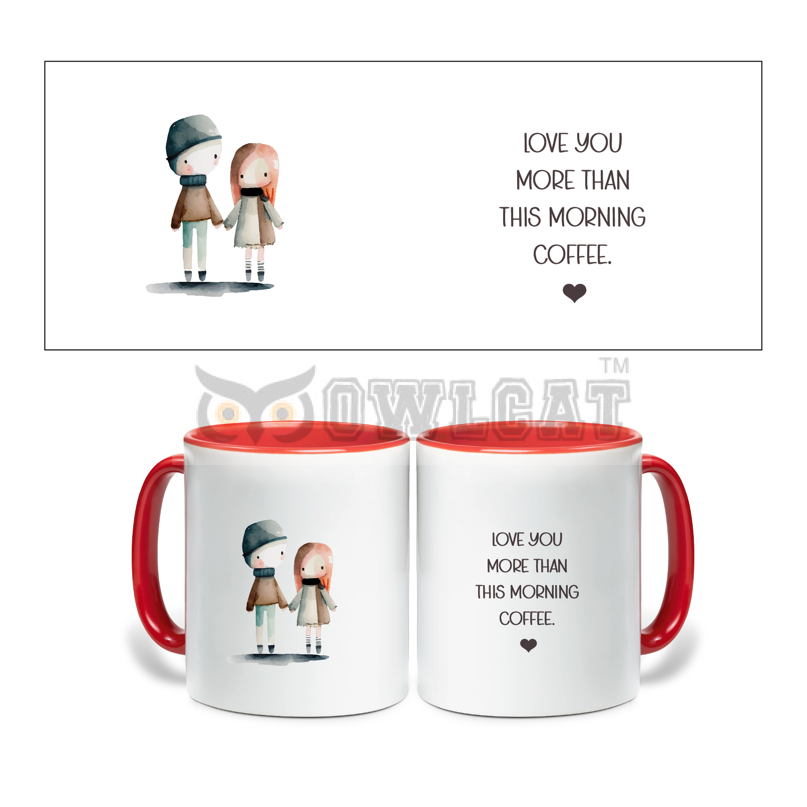 Couple Cute - Ceramic Mug Custom - Free shipping