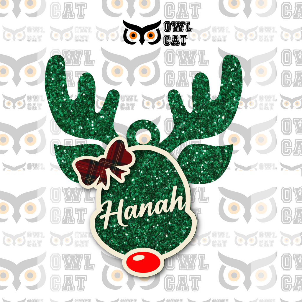 Glitter Wood Ornament (Free shipping)