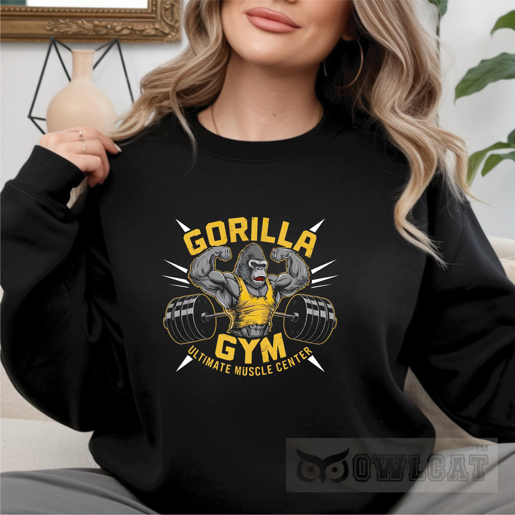 Unisex Crew-neck Sweatshirt Gym vintage (Made in US)