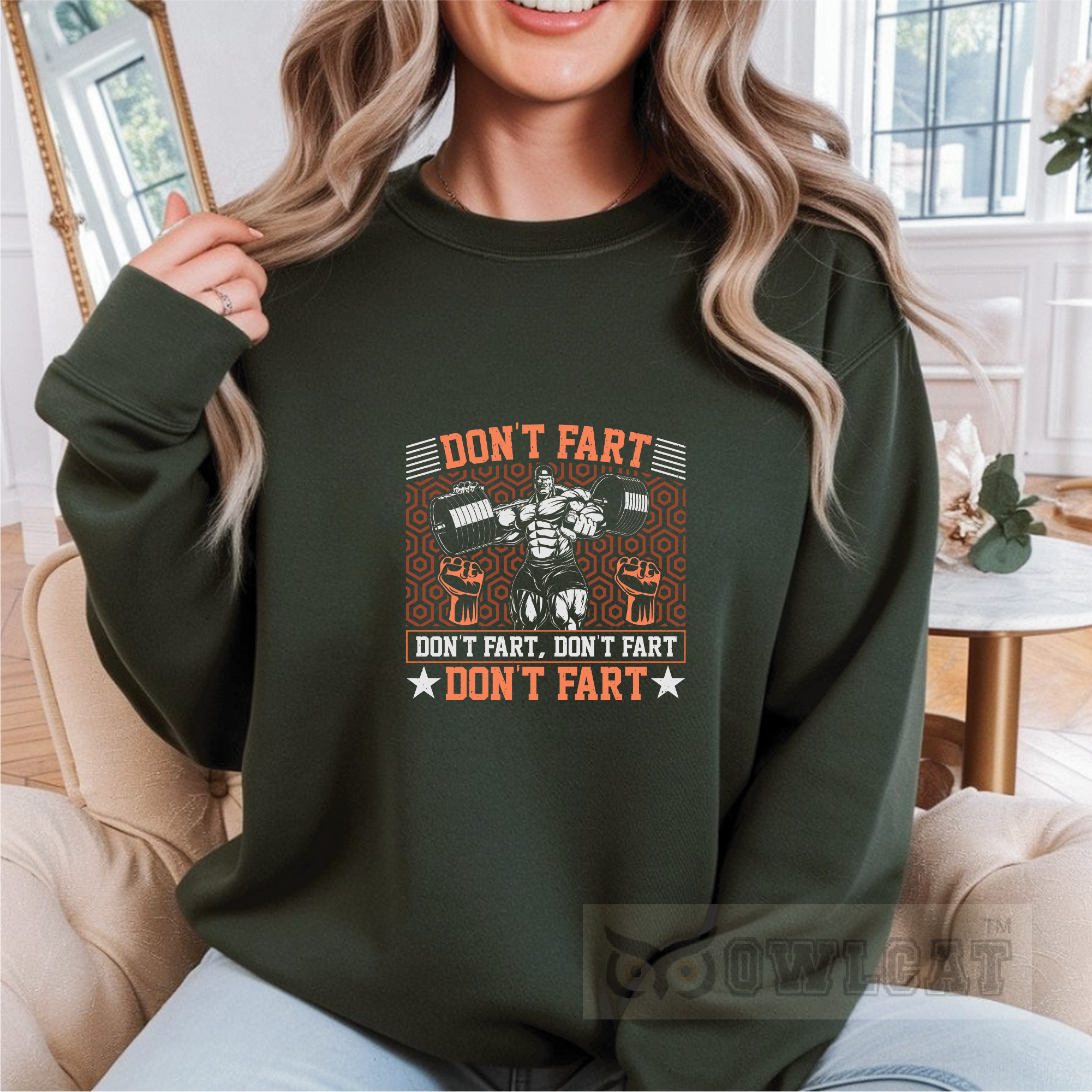 Unisex Crew-neck Sweatshirt Gym vintage (Made in US)