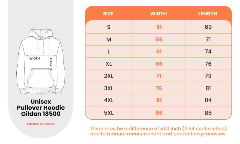 Unisex Hoodie Gildan 18500 (Made In EU)