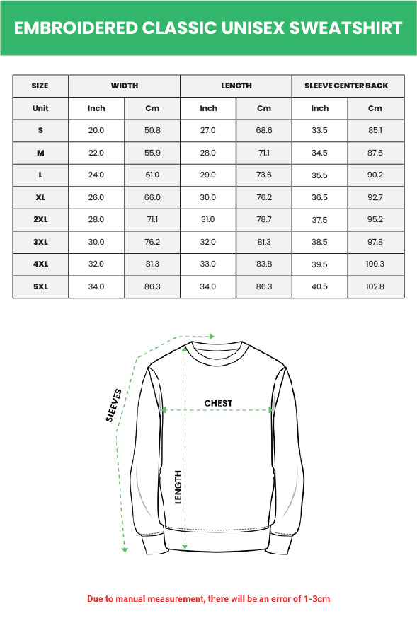 Embroidered Unisex Sweatshirt US (free shipping)